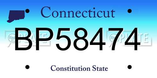 BP58474 Connecticut License Plate
