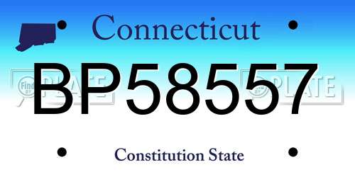 BP58557 Connecticut License Plate
