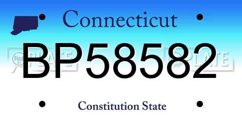 BP58582 Connecticut License Plate