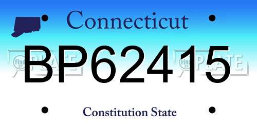 BP62415 Connecticut License Plate