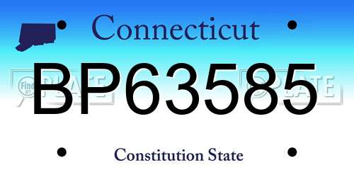 BP63585 Connecticut License Plate