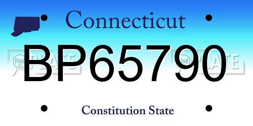 BP65790 Connecticut License Plate