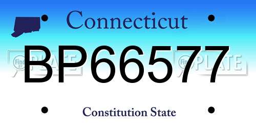 BP66577 Connecticut License Plate