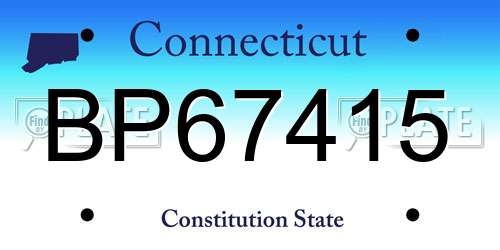 BP67415 Connecticut License Plate
