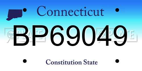 BP69049 Connecticut License Plate