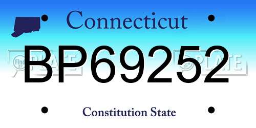 BP69252 Connecticut License Plate
