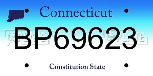 BP69623 Connecticut License Plate