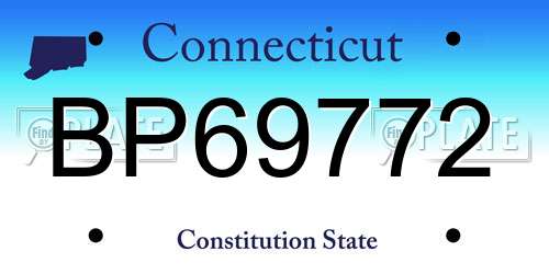 BP69772 Connecticut License Plate