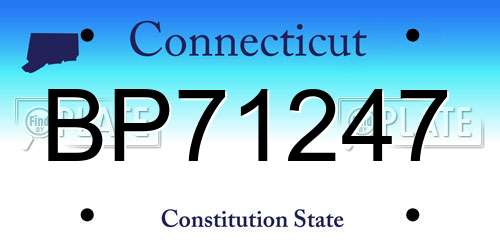 BP71247 Connecticut License Plate