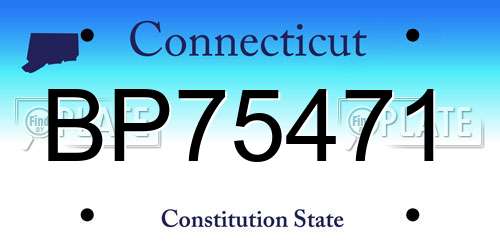 BP75471 Connecticut License Plate