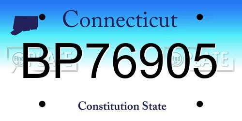 BP76905 Connecticut License Plate