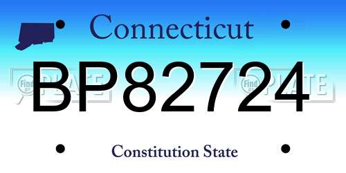 BP82724 Connecticut License Plate