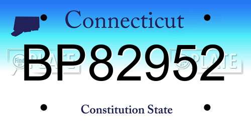 BP82952 Connecticut License Plate
