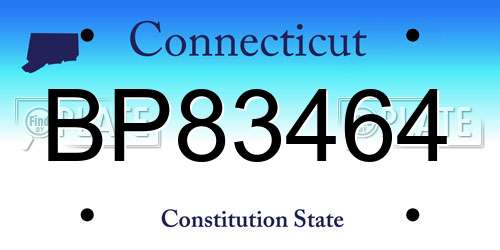 BP83464 Connecticut License Plate