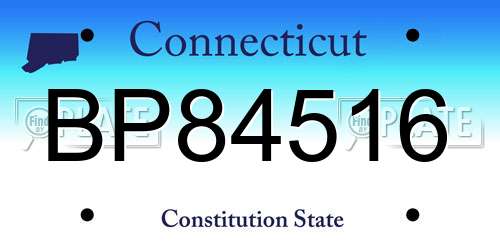 BP84516 Connecticut License Plate