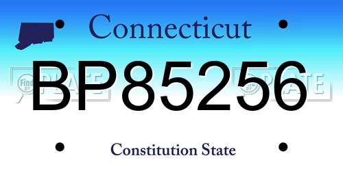 BP85256 Connecticut License Plate
