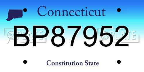 BP87952 Connecticut License Plate