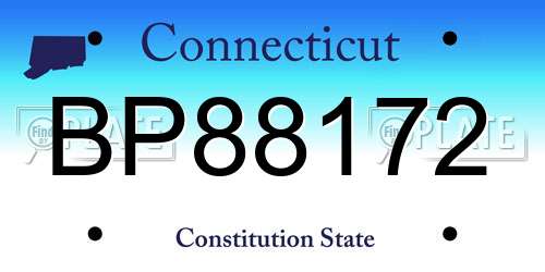 BP88172 Connecticut License Plate
