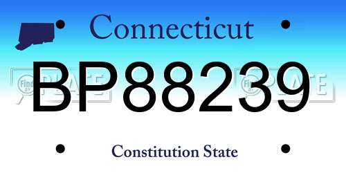 BP88239 Connecticut License Plate