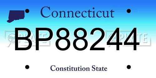 BP88244 Connecticut License Plate