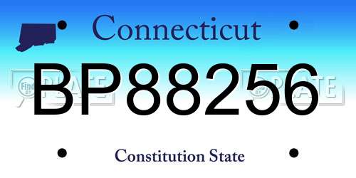 BP88256 Connecticut License Plate