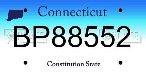 BP88552 Connecticut License Plate