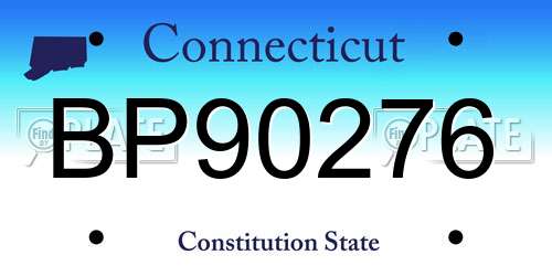 BP90276 Connecticut License Plate