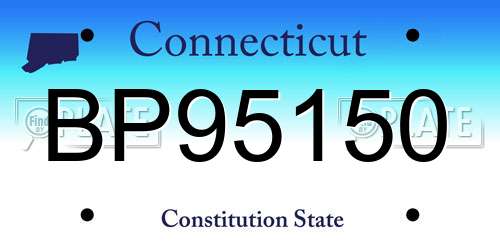 BP95150 Connecticut License Plate