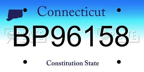 BP96158 Connecticut License Plate