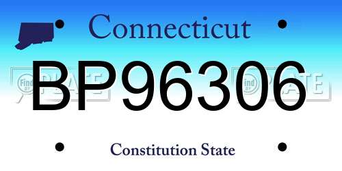 BP96306 Connecticut License Plate