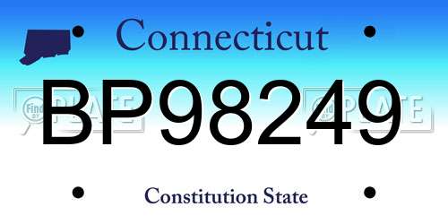 BP98249 Connecticut License Plate