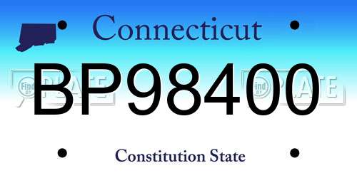 BP98400 Connecticut License Plate