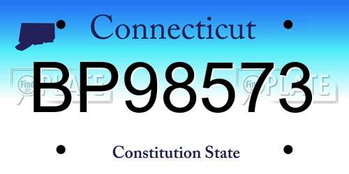 BP98573 Connecticut License Plate