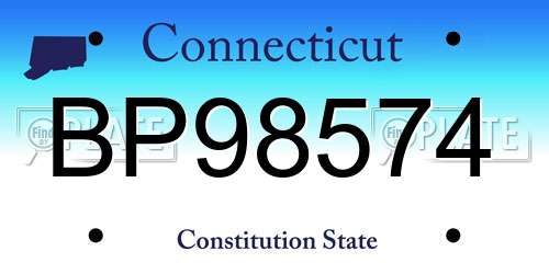BP98574 Connecticut License Plate