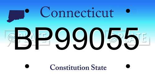 BP99055 Connecticut License Plate