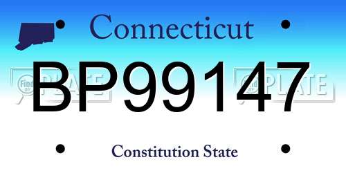 BP99147 Connecticut License Plate