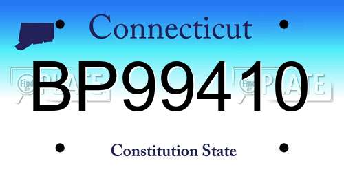 BP99410 Connecticut License Plate