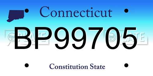 BP99705 Connecticut License Plate