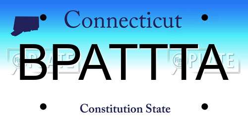 BPATTTA Connecticut License Plate