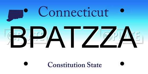 BPATZZA Connecticut License Plate
