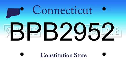 BPB2952 Connecticut License Plate