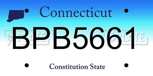 BPB5661 Connecticut License Plate