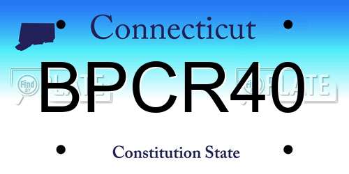 BPCR40 Connecticut License Plate