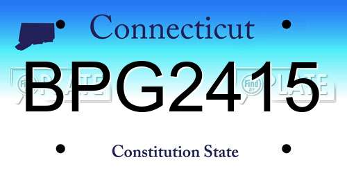 BPG2415 Connecticut License Plate