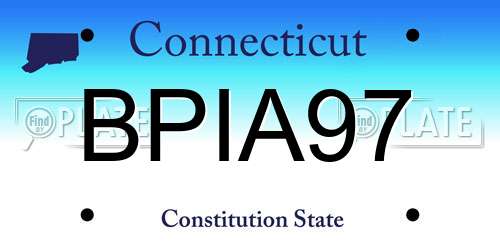 BPIA97 Connecticut License Plate
