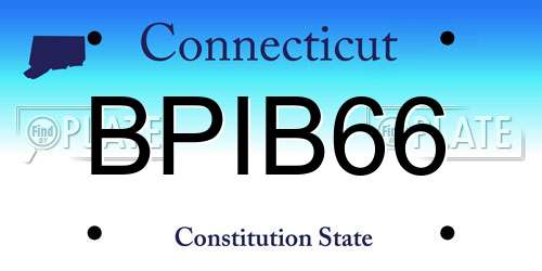 BPIB66 Connecticut License Plate
