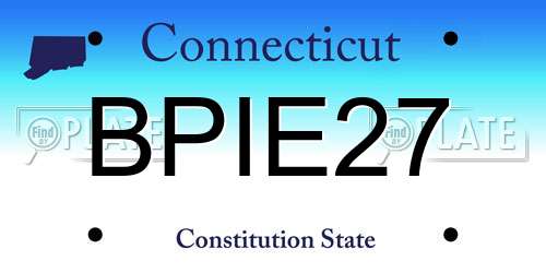 BPIE27 Connecticut License Plate