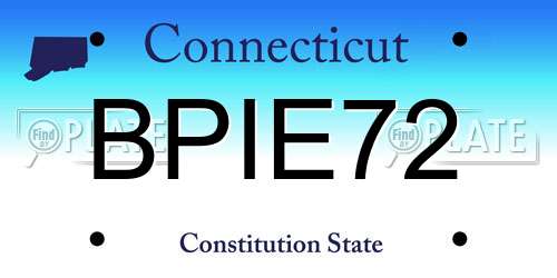 BPIE72 Connecticut License Plate