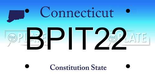 BPIT22 Connecticut License Plate