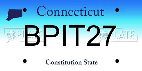BPIT27 Connecticut License Plate